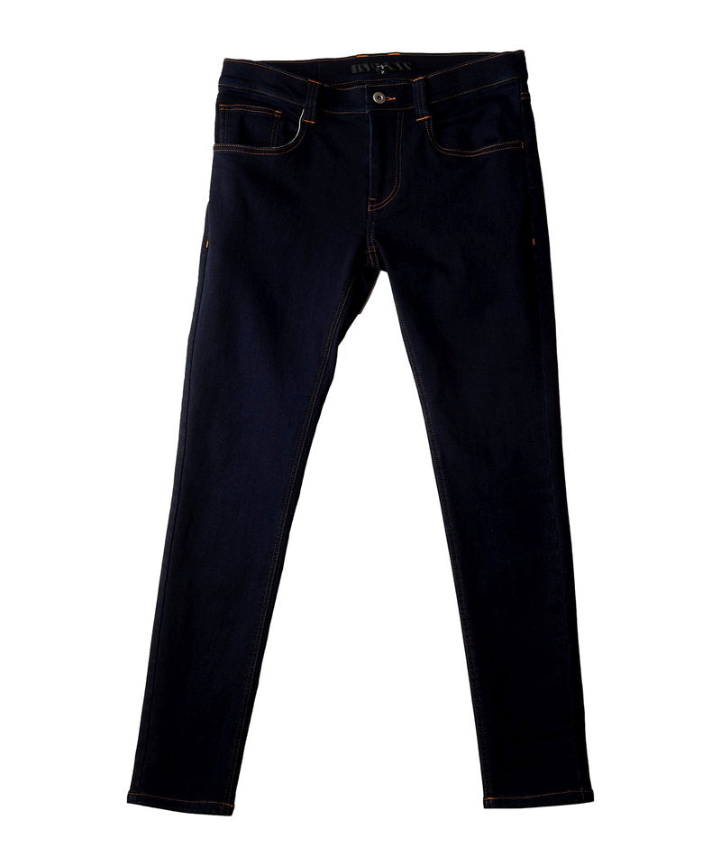 Stretch denim warm skinny pants