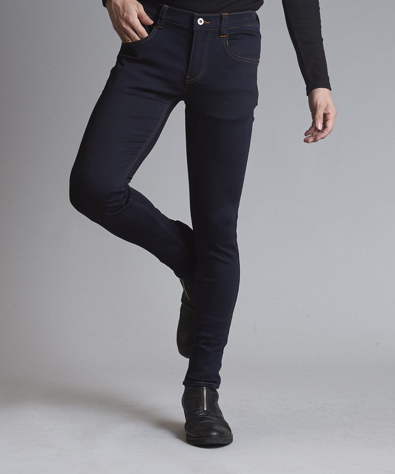 Stretch denim warm skinny pants