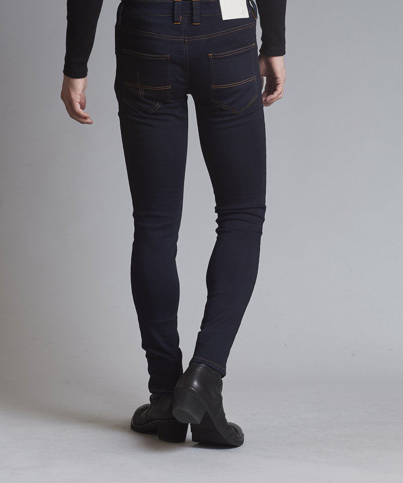 Stretch denim warm skinny pants