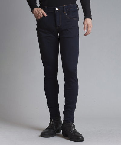 Stretch denim warm skinny pants