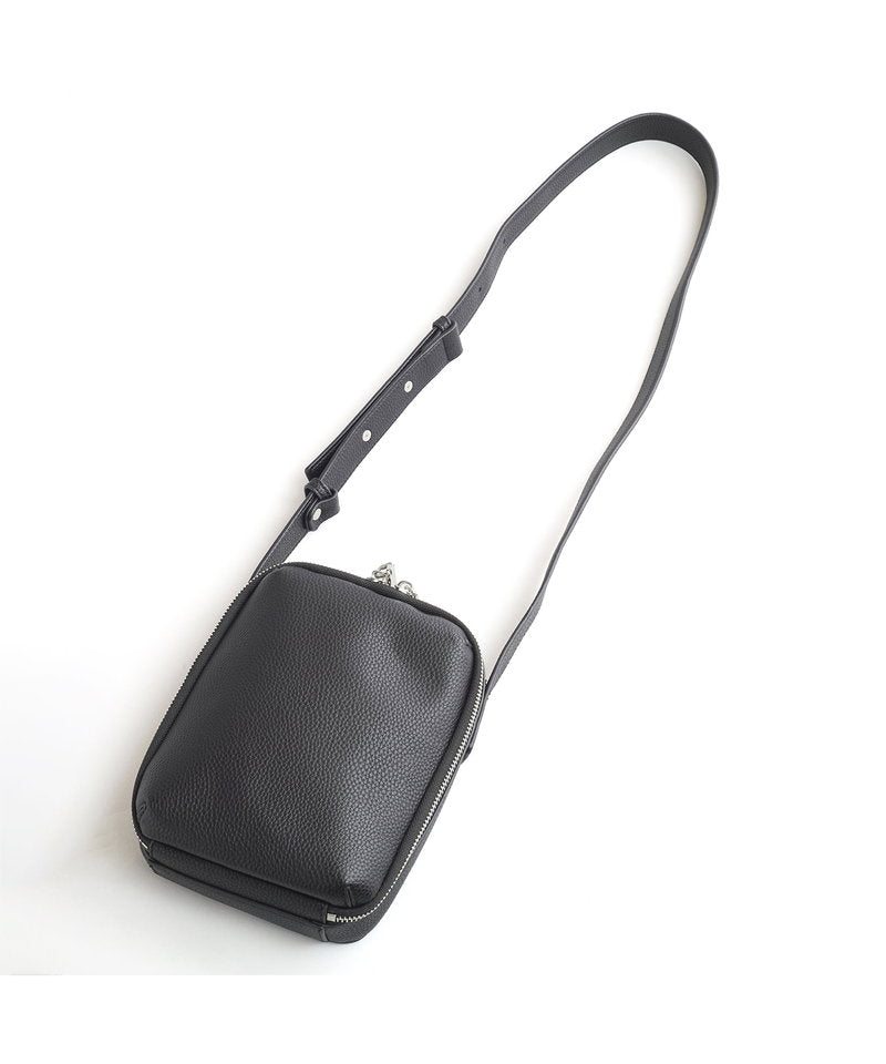 Synthetic leather mini square bag