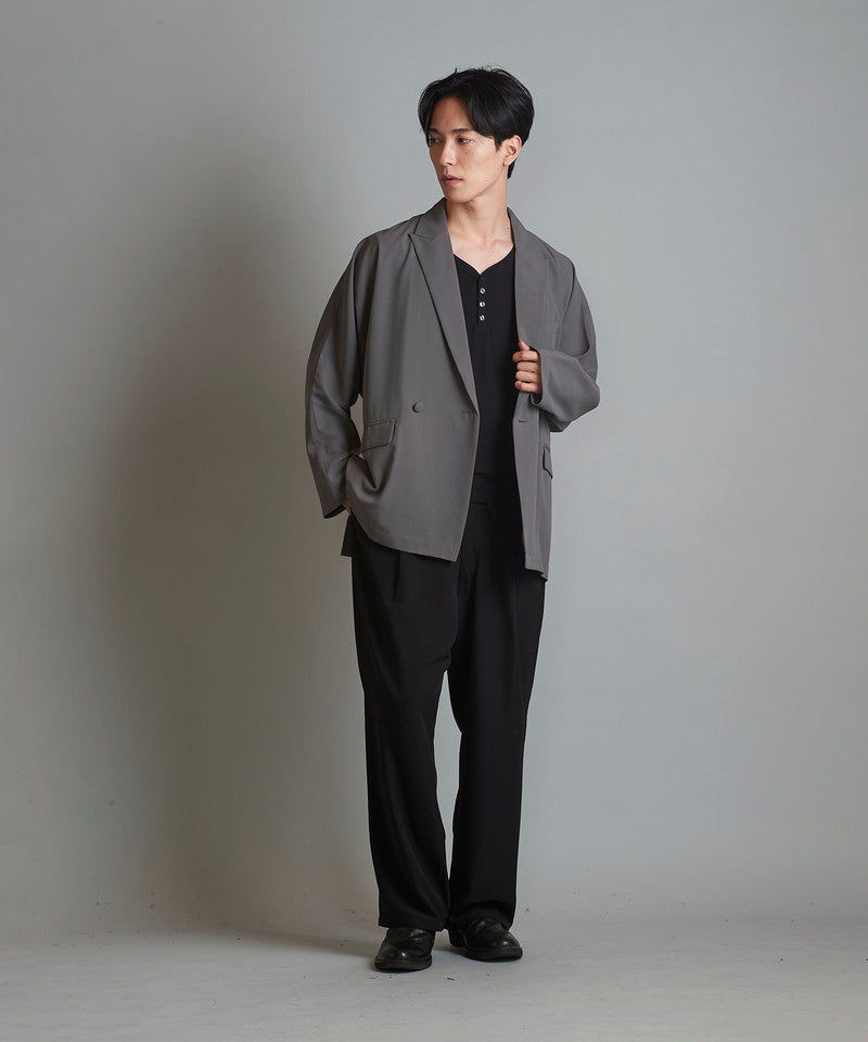 Dolman sleeve double-breasted jacket