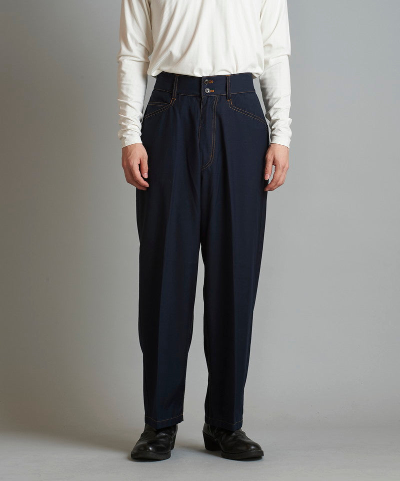 High waist wide work trousers