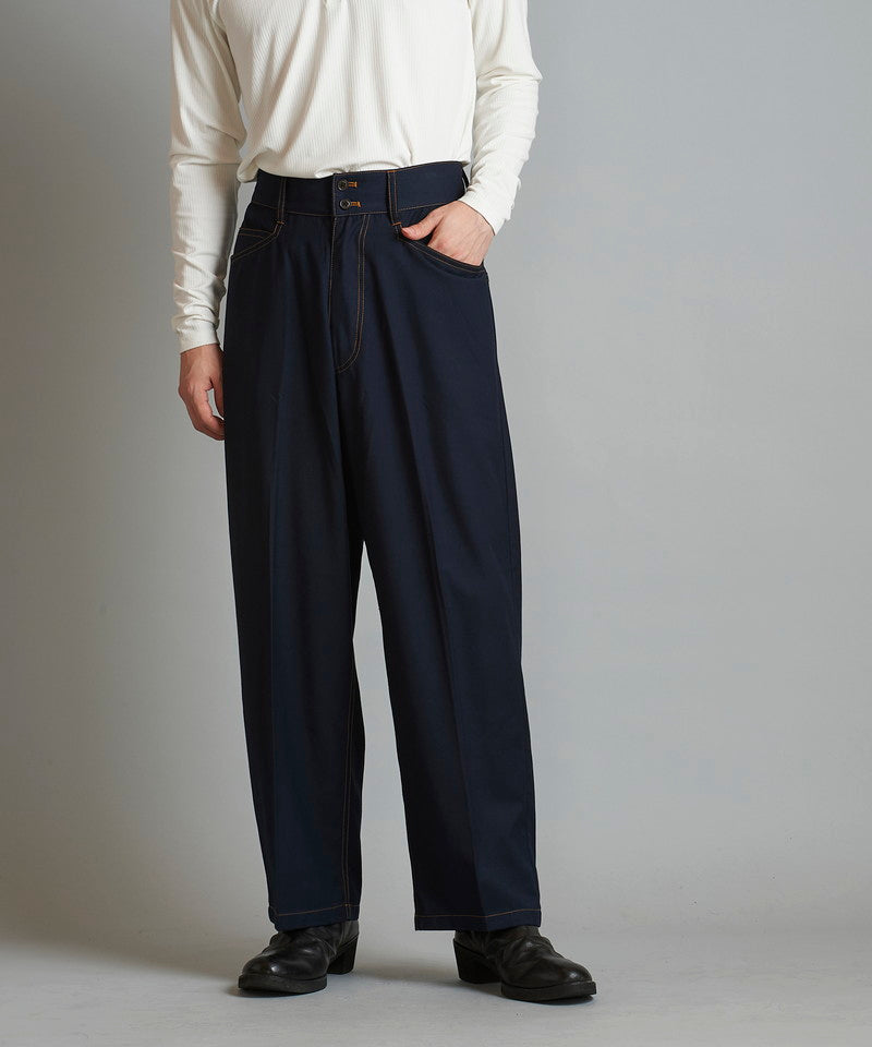 High waist wide work trousers