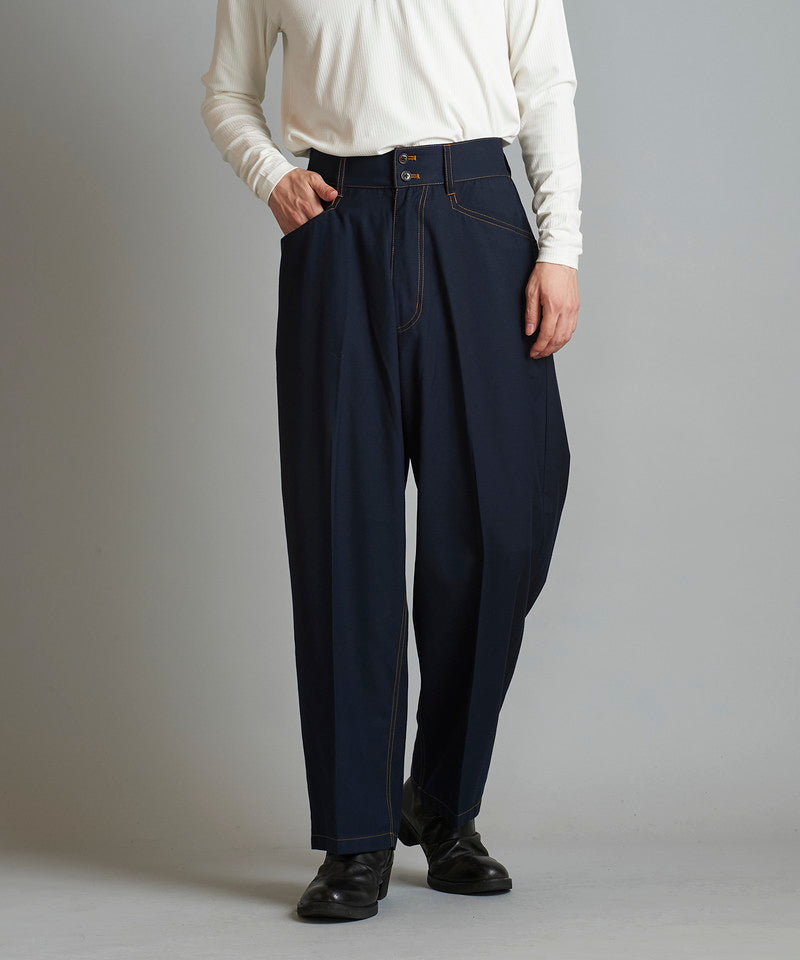 High waist wide work trousers