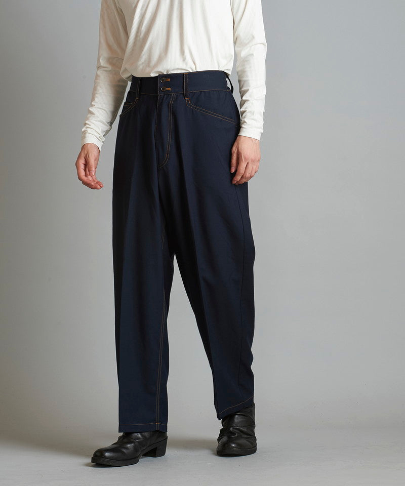 High waist wide work trousers