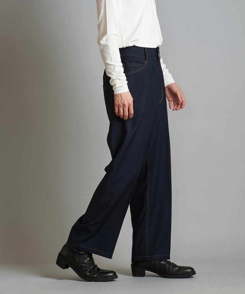 High waist wide work trousers