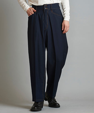 High waist wide work trousers