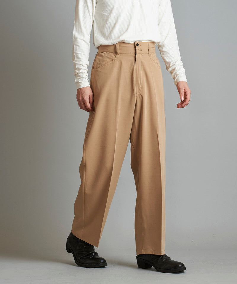 High waist wide work trousers