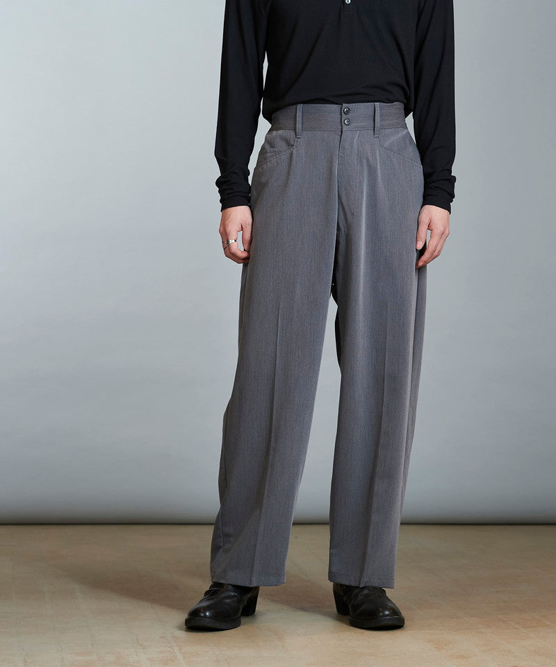 High waist wide work trousers