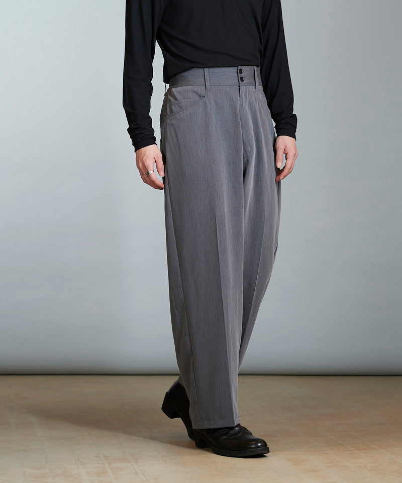 High waist wide work trousers