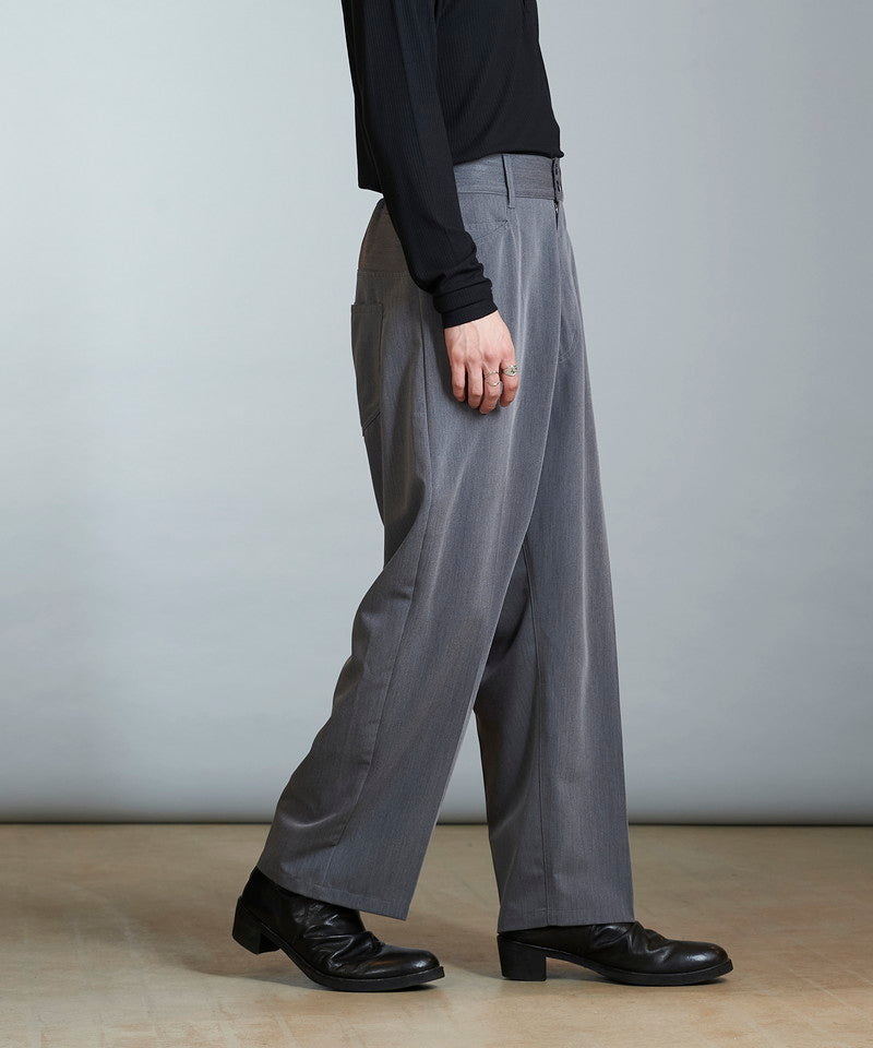 High waist wide work trousers