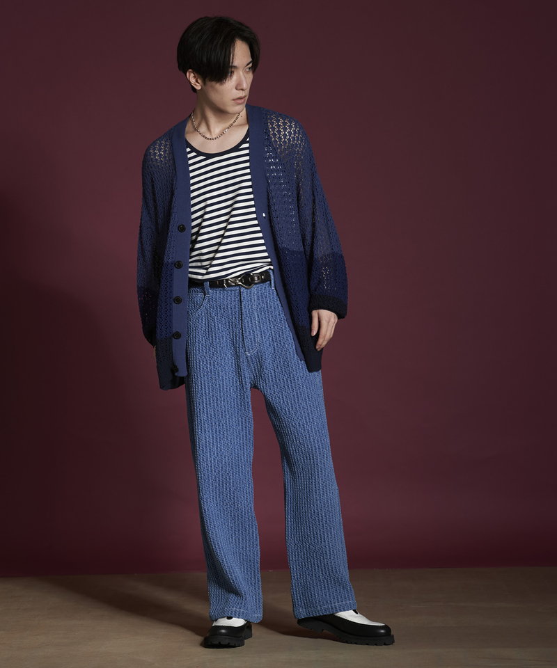 Jacquard Straight Denim PT