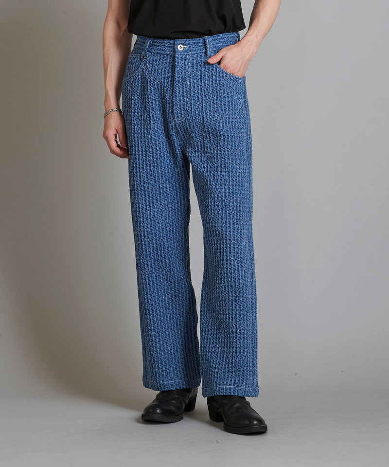 Jacquard Straight Denim PT