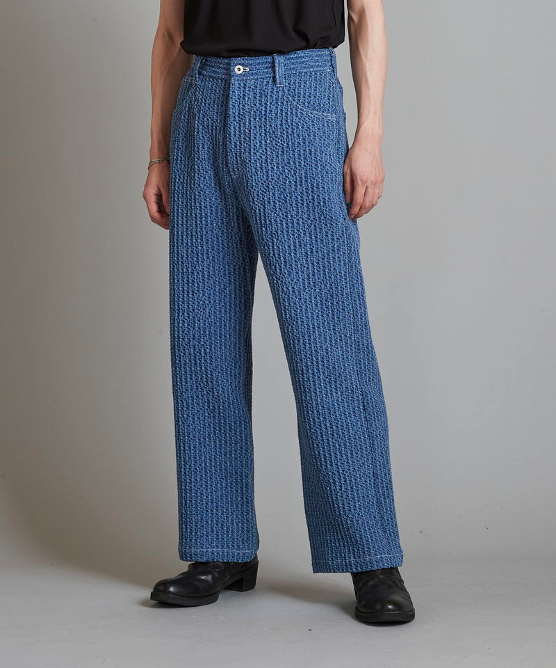 Jacquard Straight Denim PT