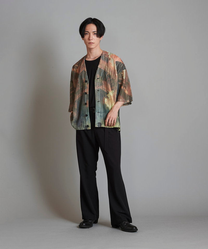 All-over pattern sheer knit CD