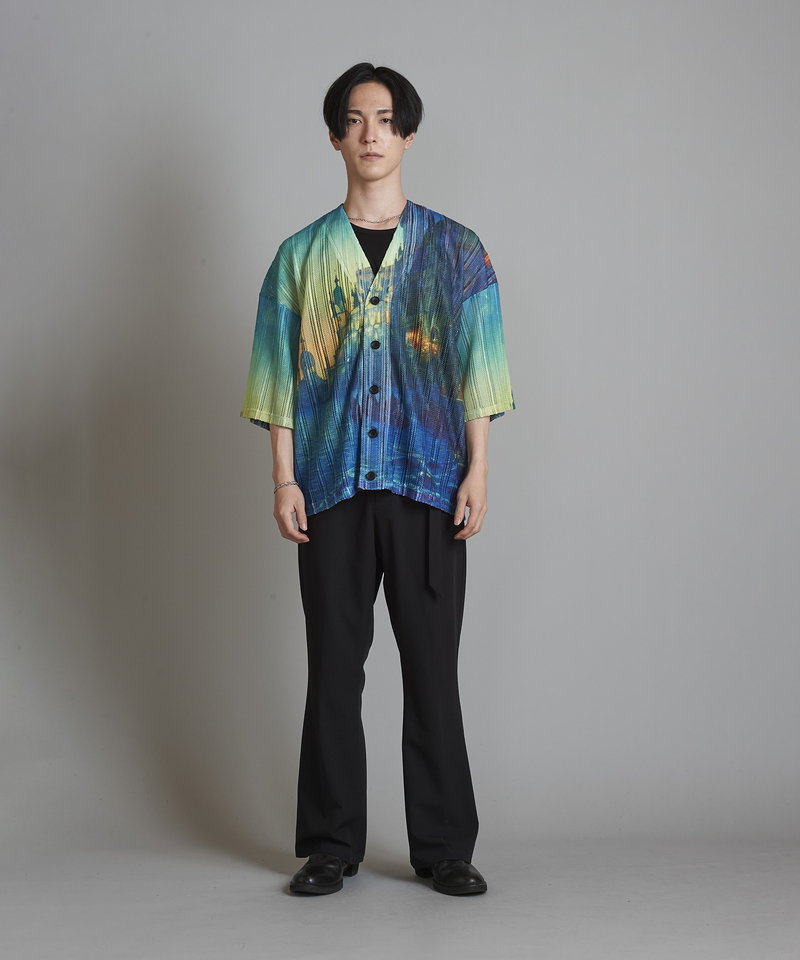 All-over pattern sheer knit CD