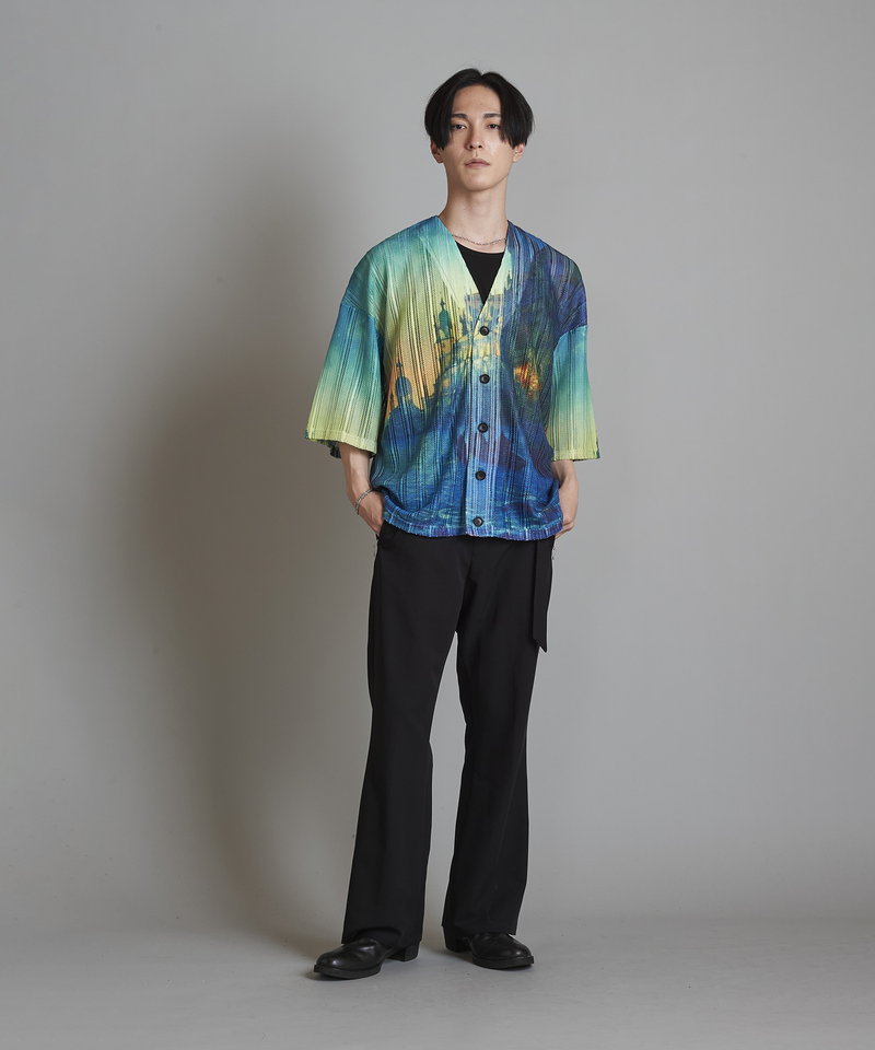 All-over pattern sheer knit CD