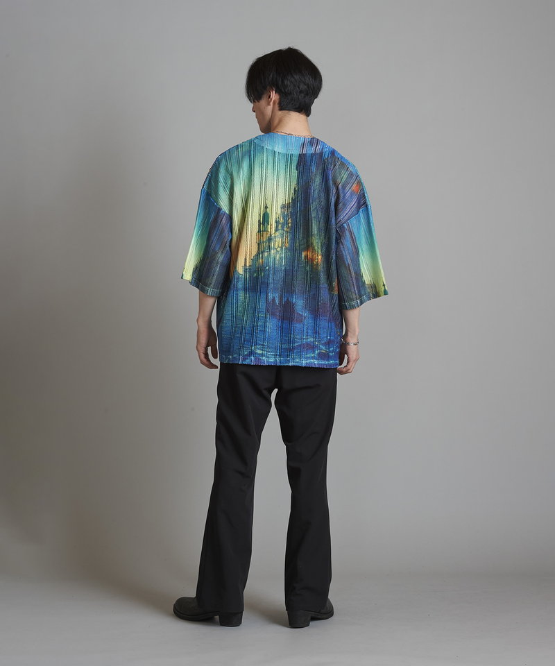 All-over pattern sheer knit CD