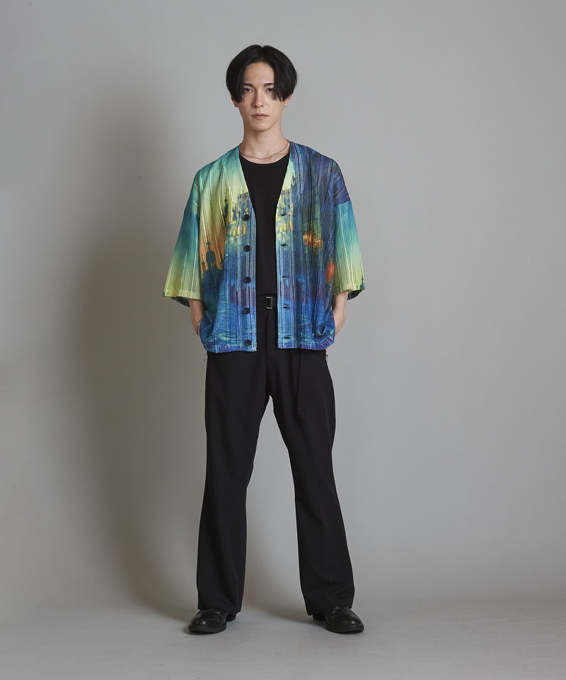 All-over pattern sheer knit CD