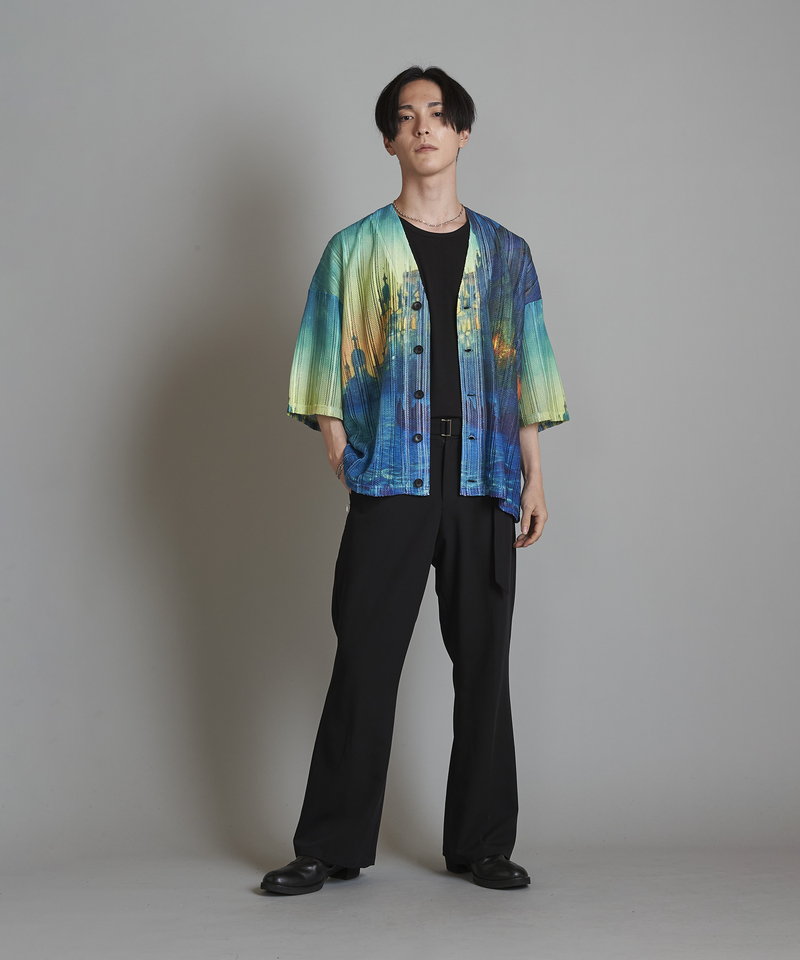 All-over pattern sheer knit CD