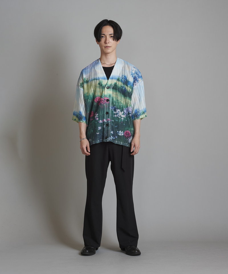 All-over pattern sheer knit CD