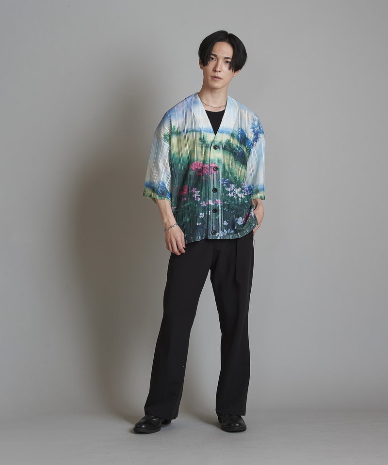 All-over pattern sheer knit CD