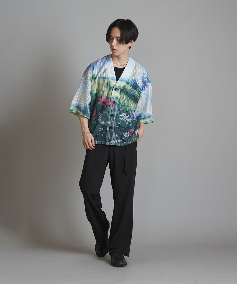 All-over pattern sheer knit CD