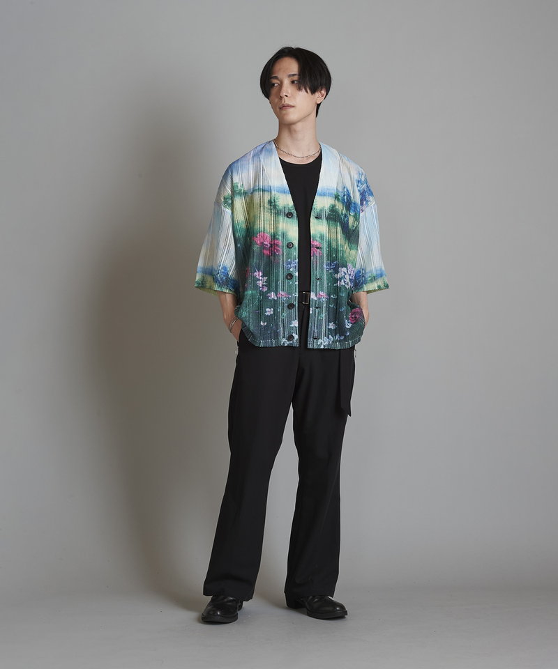 All-over pattern sheer knit CD