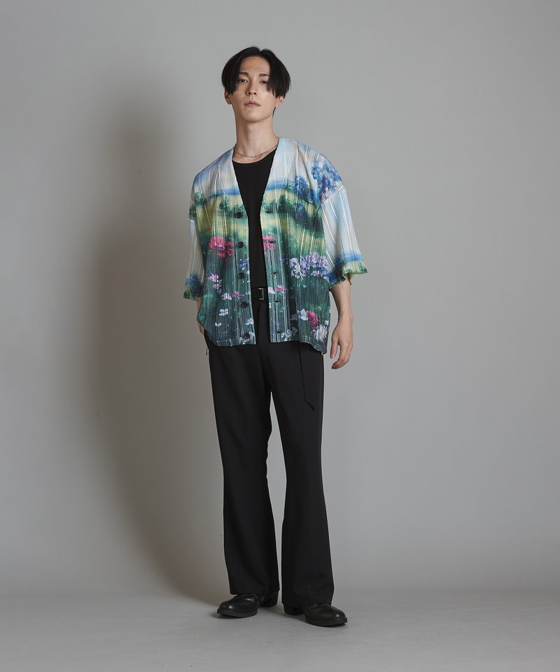 All-over pattern sheer knit CD