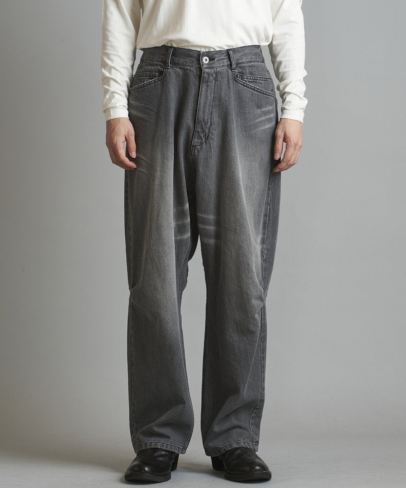 USED ​​high waist denim wide pants