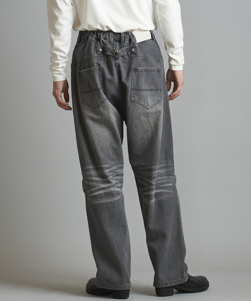 USED ​​high waist denim wide pants