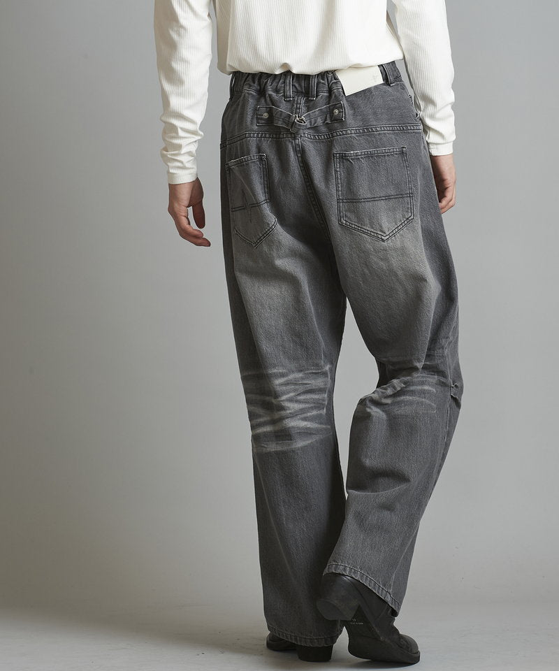 USED ​​high waist denim wide pants