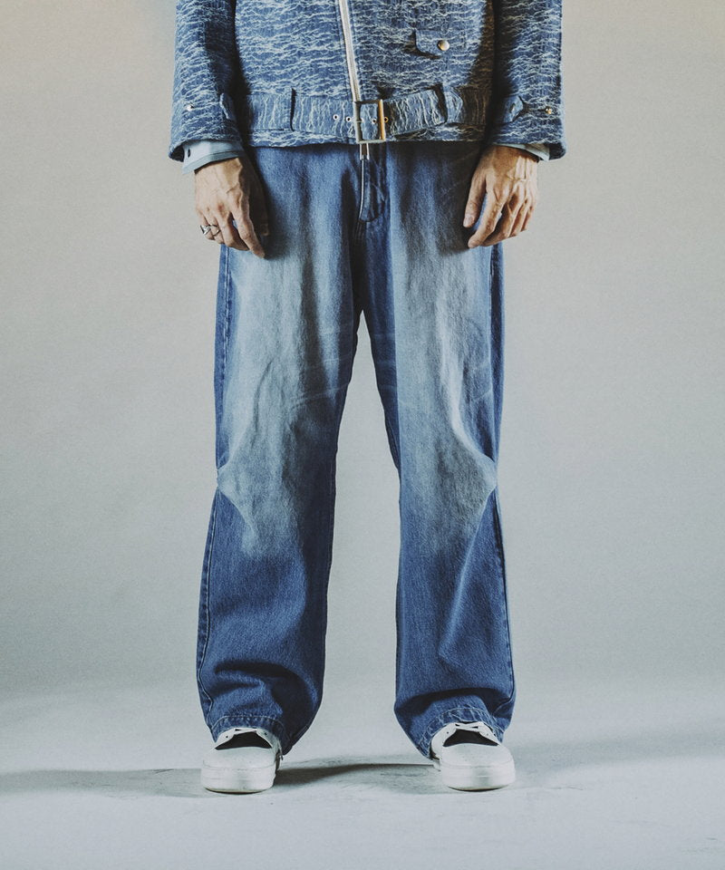 USED ​​high waist denim wide pants