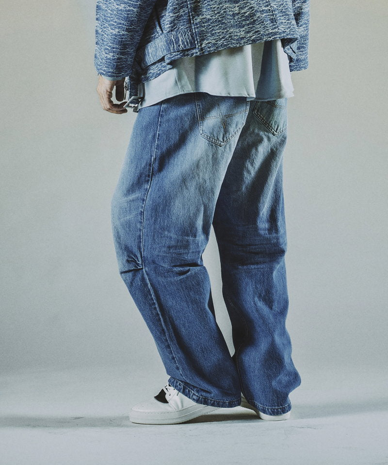 USED ​​high waist denim wide pants