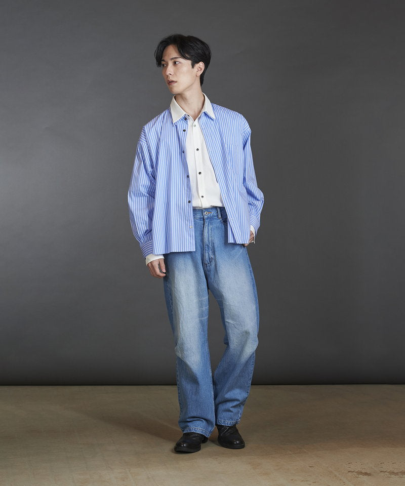 USED ​​high waist denim wide pants