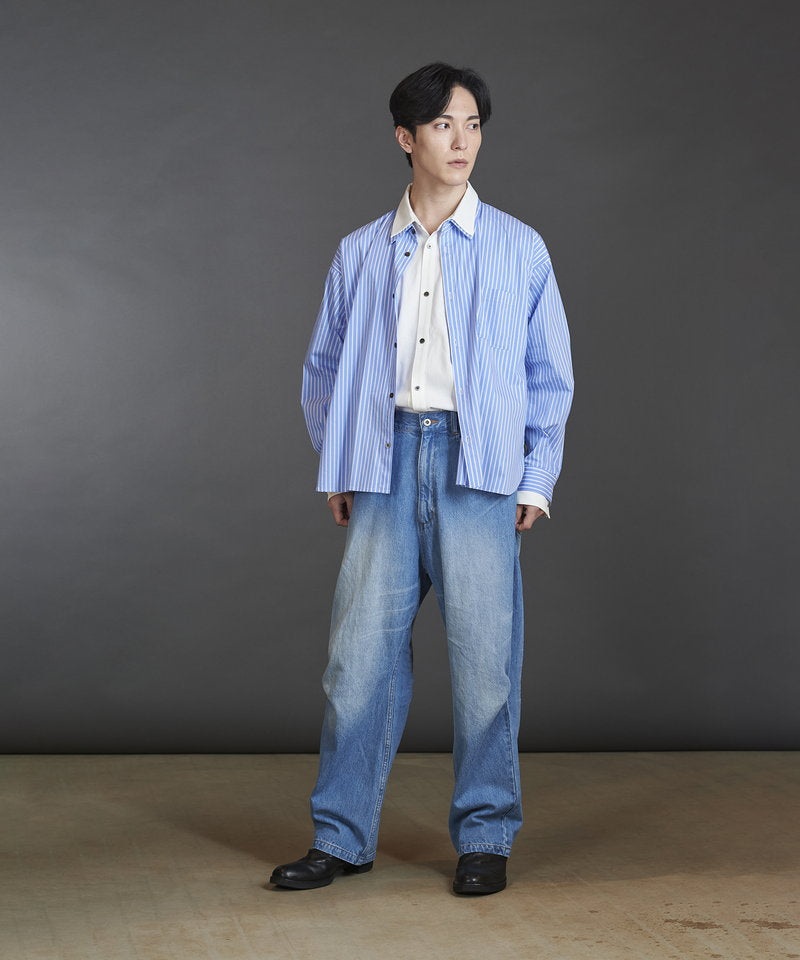 USED ​​high waist denim wide pants