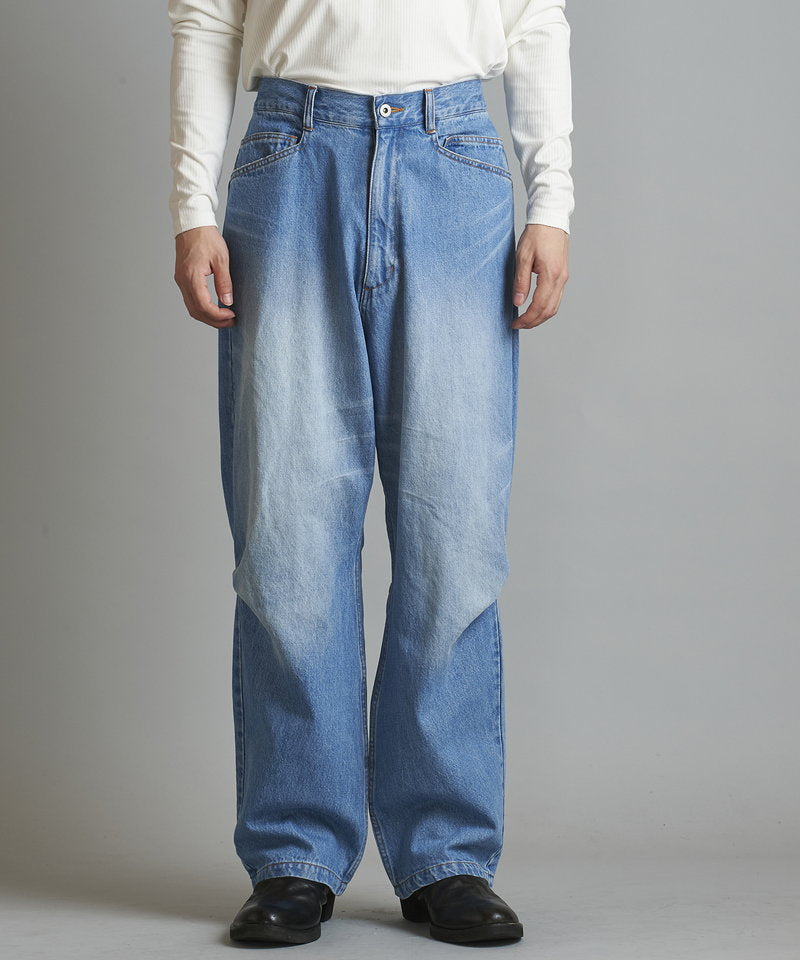 USED ​​high waist denim wide pants