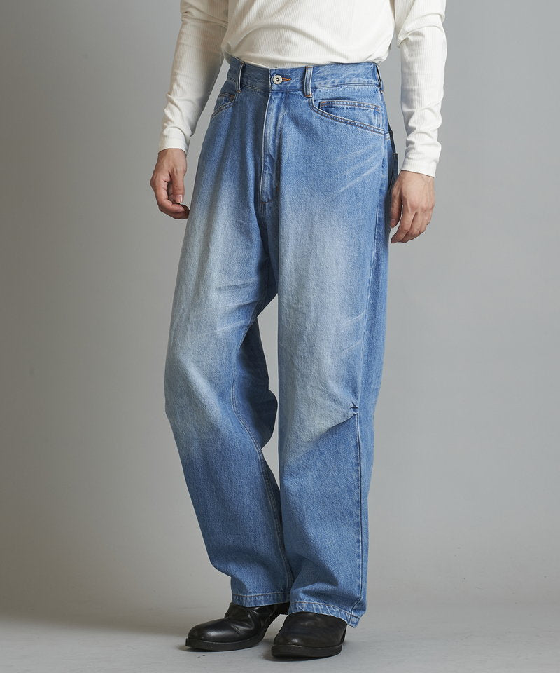 USED ​​high waist denim wide pants