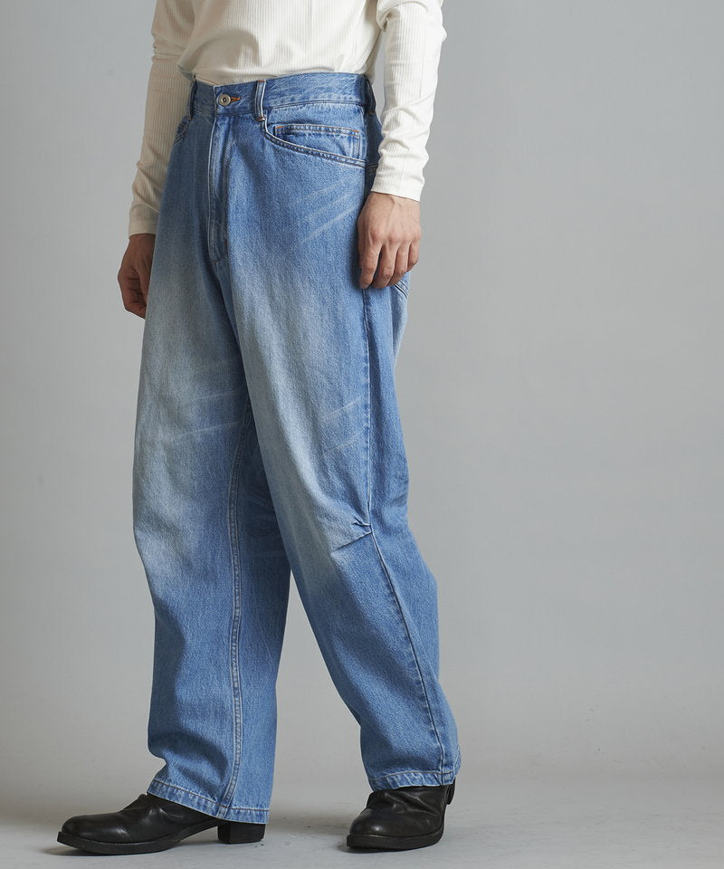 USED ​​high waist denim wide pants