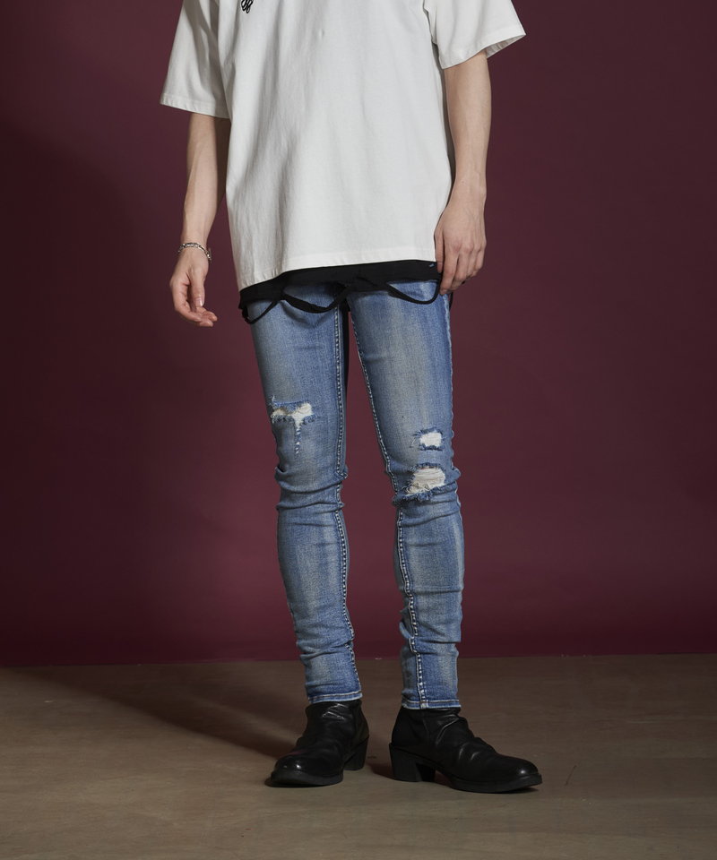 Ultimate Stretch Denim Damaged Skinny PT