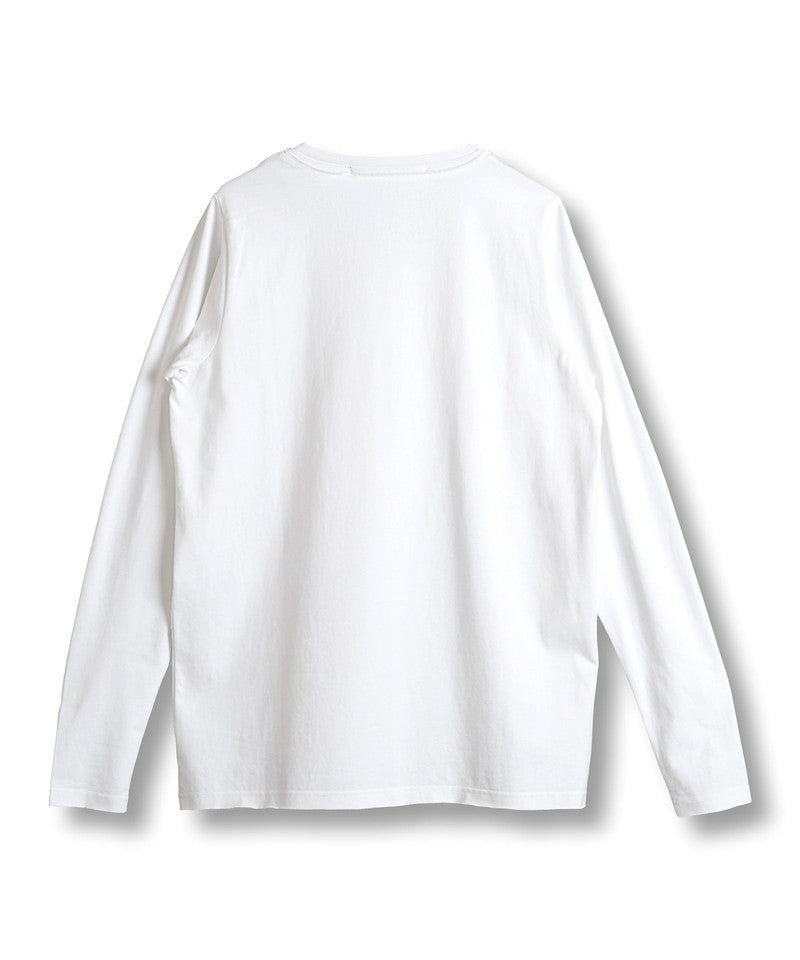 Random seam cut off C/N long sleeve T-shirt