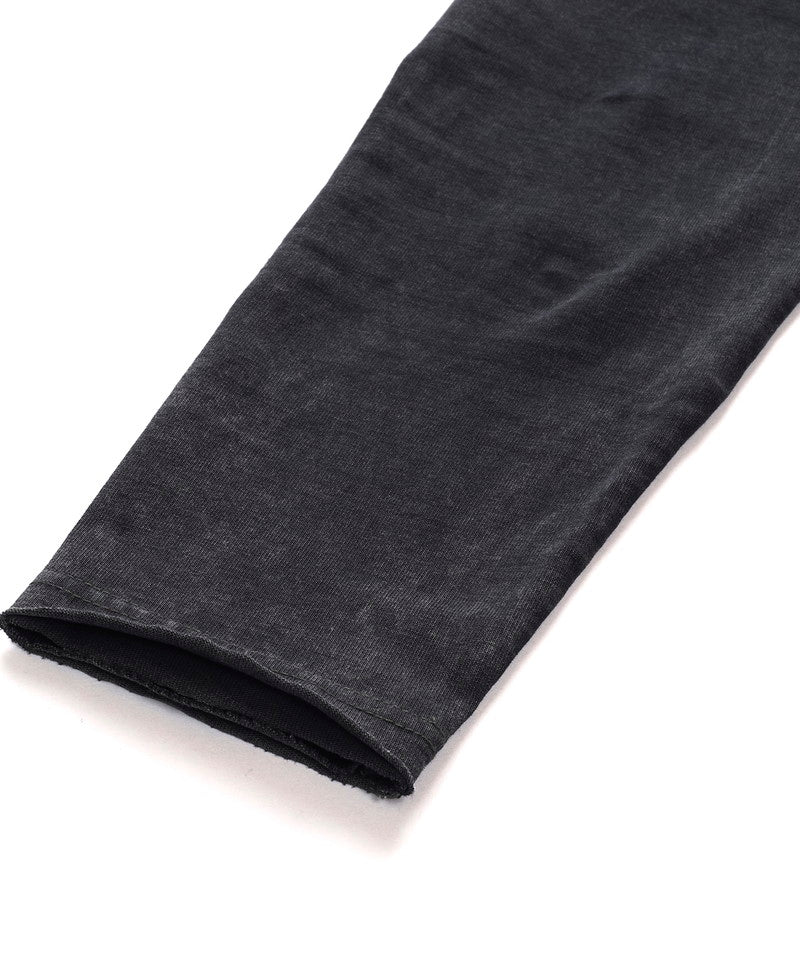 Random seam cut off C/N long sleeve T-shirt