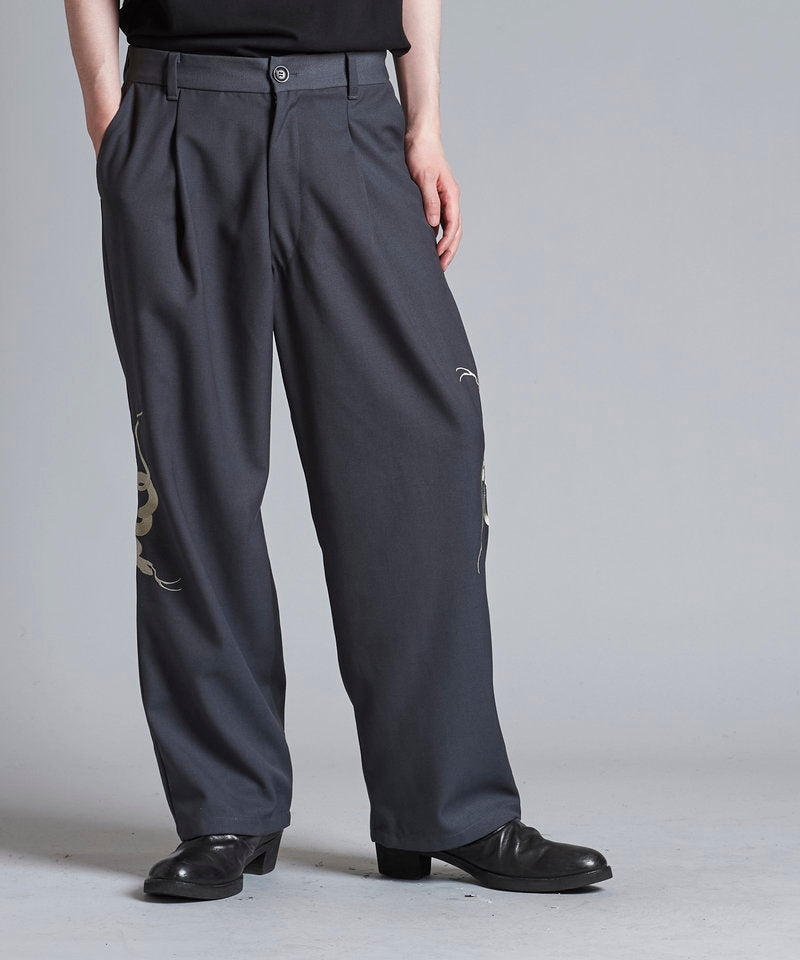 Easy Wide Souvenir Trousers