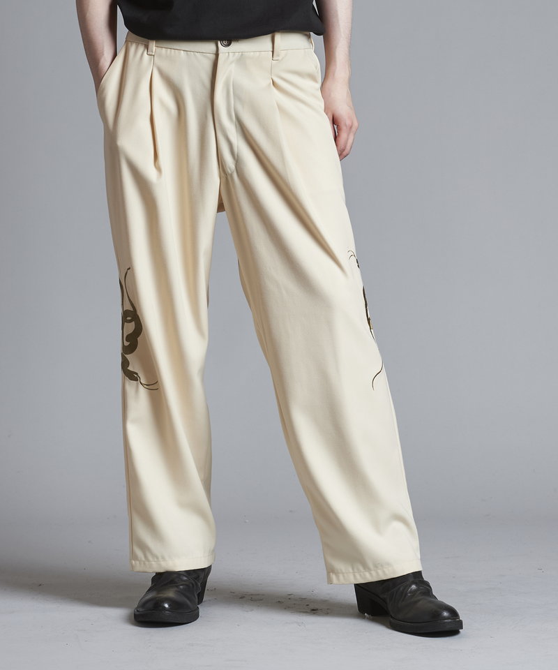 Easy Wide Souvenir Trousers