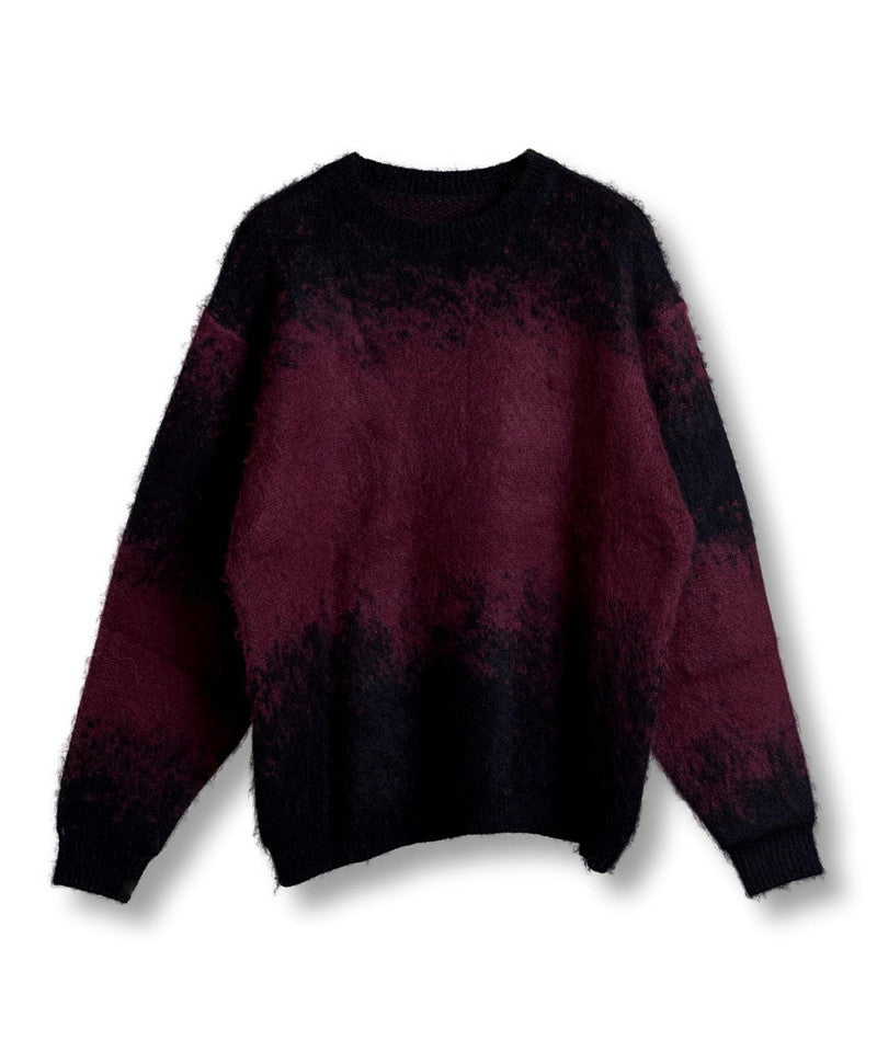 Gradient Mohair Touch Knit C/N-PO