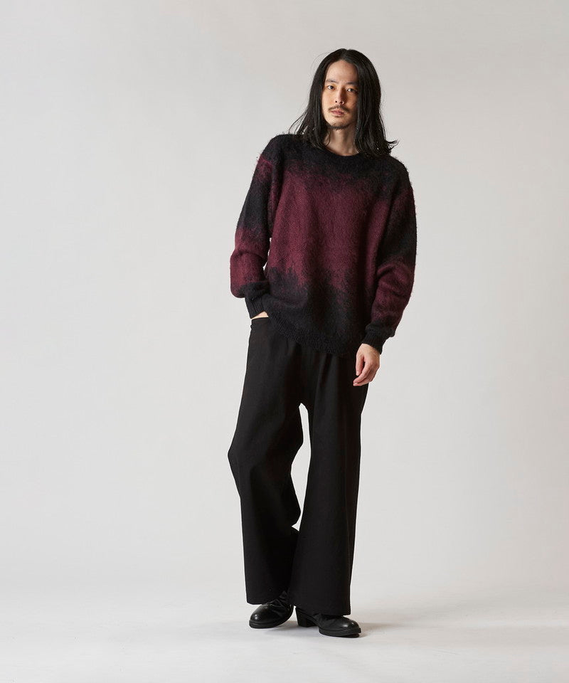 Gradient Mohair Touch Knit C/N-PO