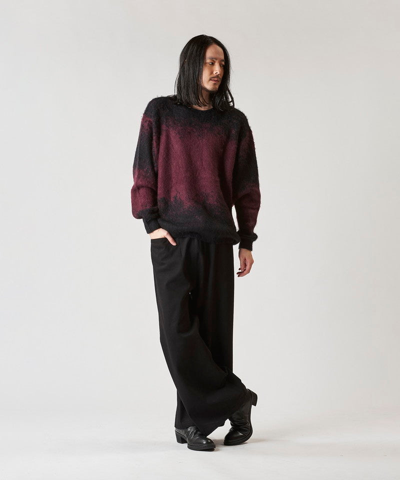 Gradient Mohair Touch Knit C/N-PO