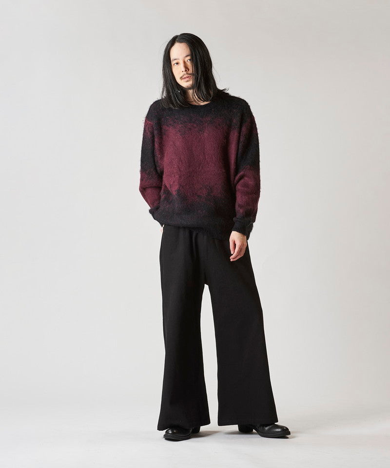 Gradient Mohair Touch Knit C/N-PO