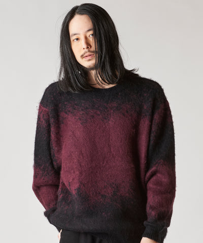 Gradient Mohair Touch Knit C/N-PO